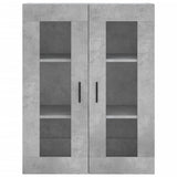 Credenza Grigio Cemento 69,5x34x180 cm in Legno truciolato