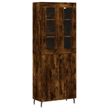 Credenza Rovere Fumo 69,5x34x180 cm in Legno truciolato
