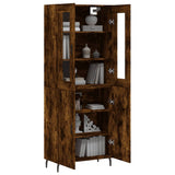 Credenza Rovere Fumo 69,5x34x180 cm in Legno truciolato