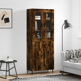 Credenza Rovere Fumo 69,5x34x180 cm in Legno truciolato