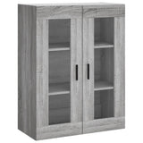 Credenza Grigio Sonoma 69,5x34x180 cm in Legno truciolato