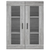 Credenza Grigio Sonoma 69,5x34x180 cm in Legno truciolato