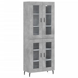 Credenza Grigio Cemento 69,5x34x180 cm in Legno truciolato