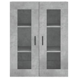 Credenza Grigio Cemento 69,5x34x180 cm in Legno truciolato