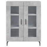Credenza Grigio Cemento 69,5x34x180 cm in Legno truciolato