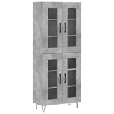 Credenza Grigio Cemento 69,5x34x180 cm in Legno truciolato