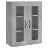 Credenza Grigio Cemento 69,5x34x180 cm in Legno truciolato