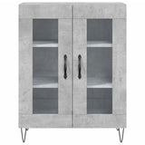 Credenza Grigio Cemento 69,5x34x180 cm in Legno truciolato
