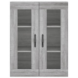 Credenza Grigio Sonoma 69,5x34x180 cm in Legno truciolato