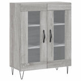 Credenza Grigio Sonoma 69,5x34x180 cm in Legno truciolato