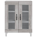 Credenza Grigio Sonoma 69,5x34x180 cm in Legno truciolato