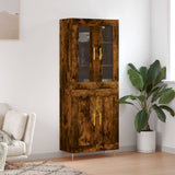 Credenza Rovere Fumo 69,5x34x180 cm in Legno truciolato