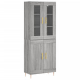 Credenza Grigio Sonoma 69,5x34x180 cm in Legno truciolato