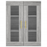 Credenza Grigio Sonoma 69,5x34x180 cm in Legno truciolato