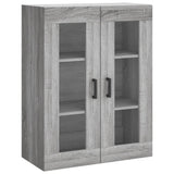 Credenza Grigio Sonoma 69,5x34x180 cm in Legno truciolato