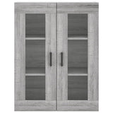 Credenza Grigio Sonoma 69,5x34x180 cm in Legno truciolato