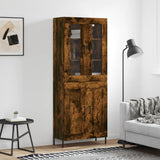 Credenza Rovere Fumo 69,5x34x180 cm in Legno truciolato