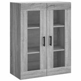 Credenza Grigio Sonoma 69,5x34x180 cm in Legno truciolato