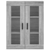 Credenza Grigio Sonoma 69,5x34x180 cm in Legno truciolato
