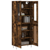 Credenza Rovere Fumo 69,5x34x180 cm in Legno truciolato