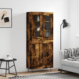 Credenza Rovere Fumo 69,5x34x180 cm in Legno truciolato