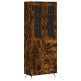 Credenza Rovere Fumo 69,5x34x180 cm in Legno truciolato