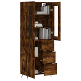 Credenza Rovere Fumo 69,5x34x180 cm in Legno truciolato