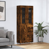 Credenza Rovere Fumo 69,5x34x180 cm in Legno truciolato
