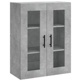 Credenza Grigio Cemento 69,5x34x180 cm in Legno truciolato