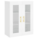 Credenza Bianca 69,5x34x180 cm in Legno truciolato