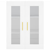 Credenza Bianca 69,5x34x180 cm in Legno truciolato