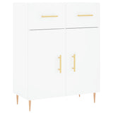 Credenza Bianca 69,5x34x180 cm in Legno truciolato