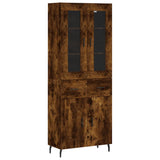 Credenza Rovere Fumo 69,5x34x180 cm in Legno truciolato