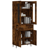 Credenza Rovere Fumo 69,5x34x180 cm in Legno truciolato