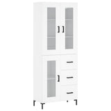 Credenza Bianca 69,5x34x180 cm in Legno truciolato