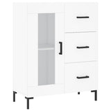 Credenza Bianca 69,5x34x180 cm in Legno truciolato