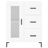 Credenza Bianca 69,5x34x180 cm in Legno truciolato