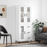 Credenza Bianca 69,5x34x180 cm in Legno truciolato