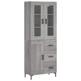 Credenza Grigio Sonoma 69,5x34x180 cm in Legno truciolato