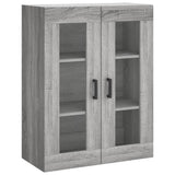 Credenza Grigio Sonoma 69,5x34x180 cm in Legno truciolato