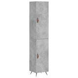 Credenza Grigio Cemento 34,5x34x180 cm in Legno truciolato