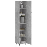 Credenza Grigio Cemento 34,5x34x180 cm in Legno truciolato