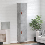 Credenza Grigio Cemento 34,5x34x180 cm in Legno truciolato
