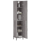 Credenza Grigio Sonoma 34,5x34x180 cm in Legno truciolato