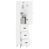 Credenza Bianca 34,5x34x180 cm in Legno truciolato