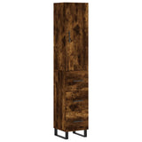 Credenza Rovere Fumo 34,5x34x180 cm in Legno truciolato