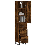 Credenza Rovere Fumo 34,5x34x180 cm in Legno truciolato