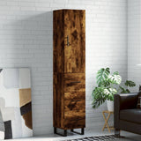 Credenza Rovere Fumo 34,5x34x180 cm in Legno truciolato