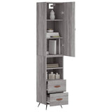 Credenza Grigio Sonoma 34,5x34x180 cm in Legno truciolato