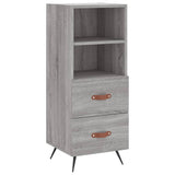 Credenza Grigio Sonoma 34,5x34x180 cm in Legno truciolato